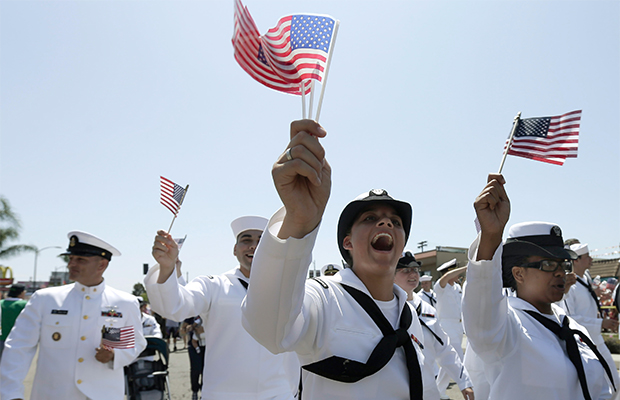 The Defense of Marriage Act neither defends marriage nor contributes to the actual defense of our country. (AP/Gregory Bull)