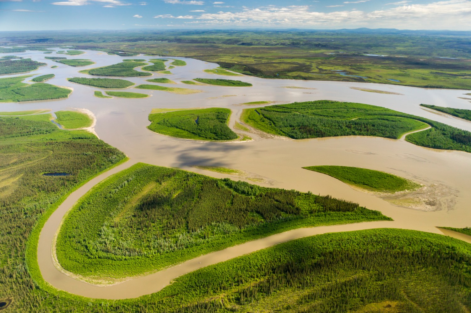 Overhead shot of Yukon River